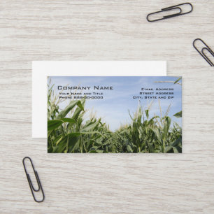 Cartes de visite d'agriculteur de maïs