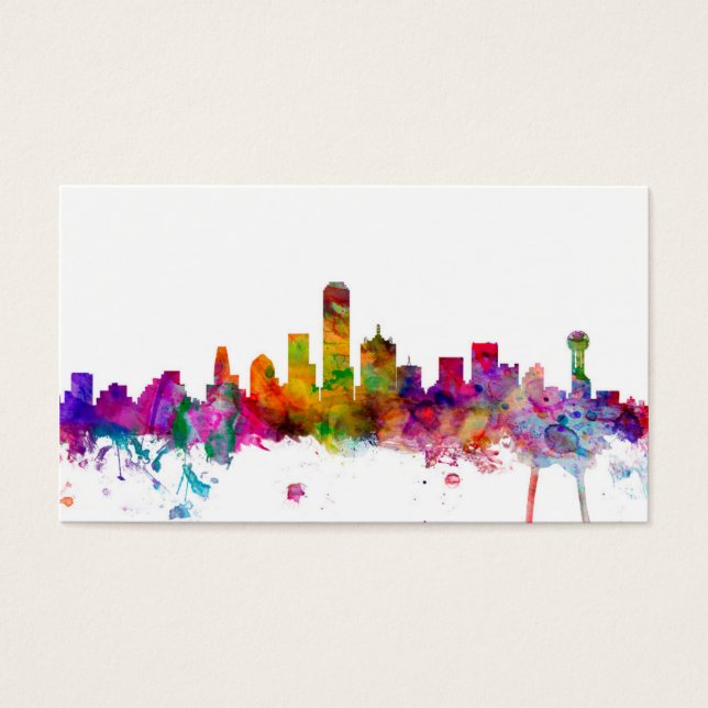 Cartes De Visite Dallas Texas Skyline (Devant)