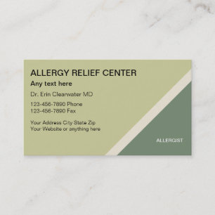 Cartes de visite d'allergologue