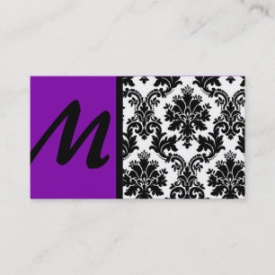 Cartes de visite Damas noirs et violets