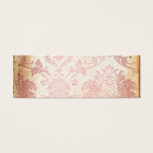 Cartes De Visite Damas rose vintage (Devant)