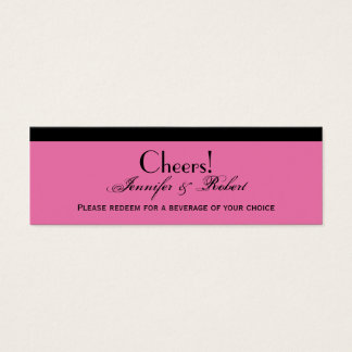Cartes De Visite Damask Delin Floral rose Mariage Boire billet