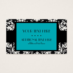 Cartes De Visite Damassé noire et blanche