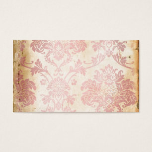Cartes De Visite Damassé rose vintage