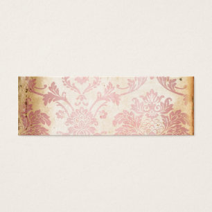 Cartes De Visite Damassé rose vintage