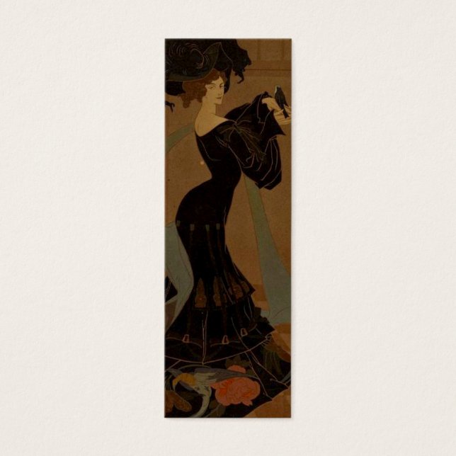 Cartes De Visite Dame en noir (Devant)