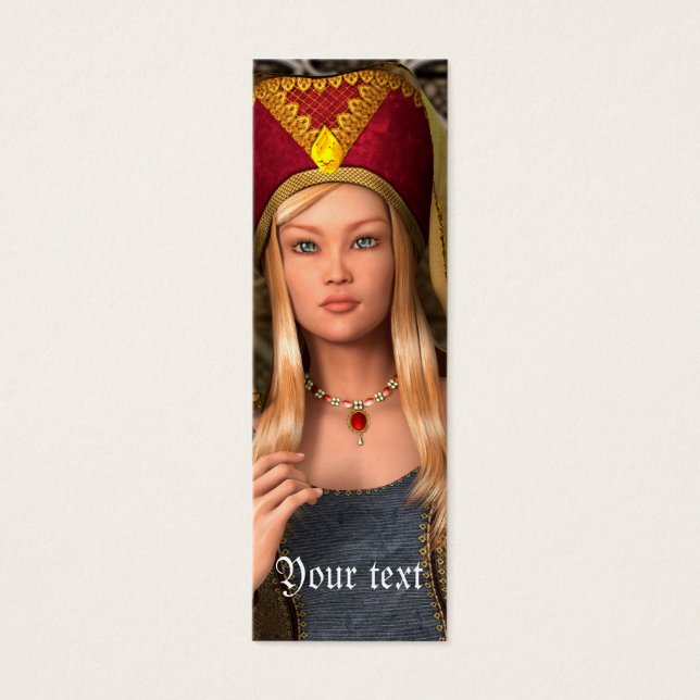 Cartes De Visite Dame Médiévale (Devant)