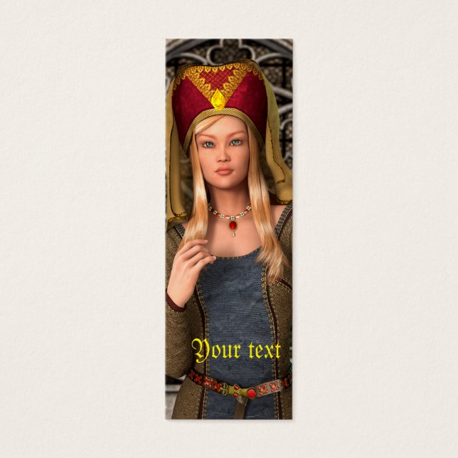 Cartes De Visite Dame médiévale (Devant)