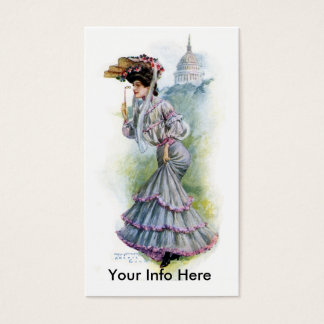 Cartes De Visite Dame victorienne en robe de lavande