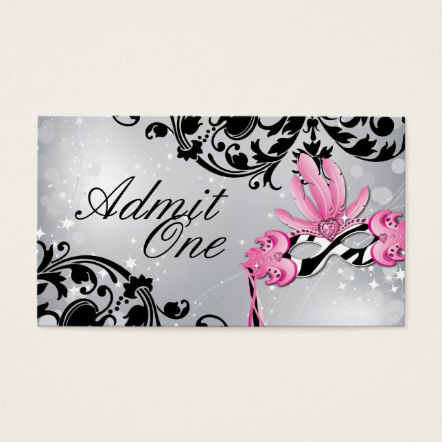 Cartes De Visite Dames Night - Masquerade Tickets d'entrée (Devant)