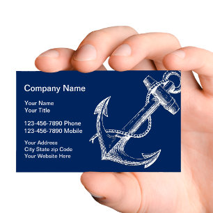 Cartes de visite d'ancre de bateau