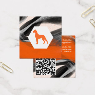 Cartes De Visite Dane moderne abstrait Orange