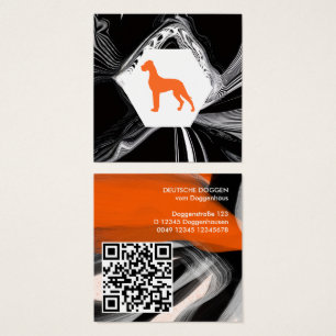 Cartes De Visite Dane moderne abstrait Orange