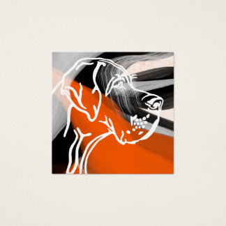 Cartes De Visite Dane moderne abstrait Orange
