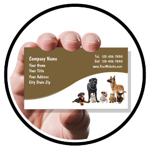 Cartes de visite d'animal familier