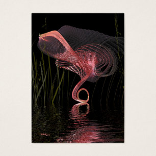 Cartes De Visite Danse de minuit du Flamant rose rose - artiste