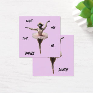 Cartes De Visite Danseur De Ballet Gibbon Dans Un Tutu,