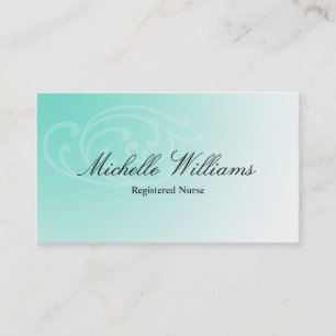 Cartes de visite d'Aqua d'infirmier autorisé de RN
