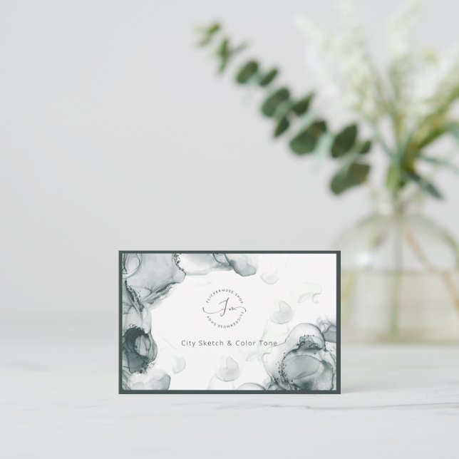 Cartes de visite d'aquarelle ton Leeds (Debout devant)