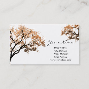 Cartes de visite d'arbres de chute
