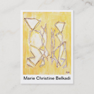 Cartes de visite d'art abstrait - petite note de