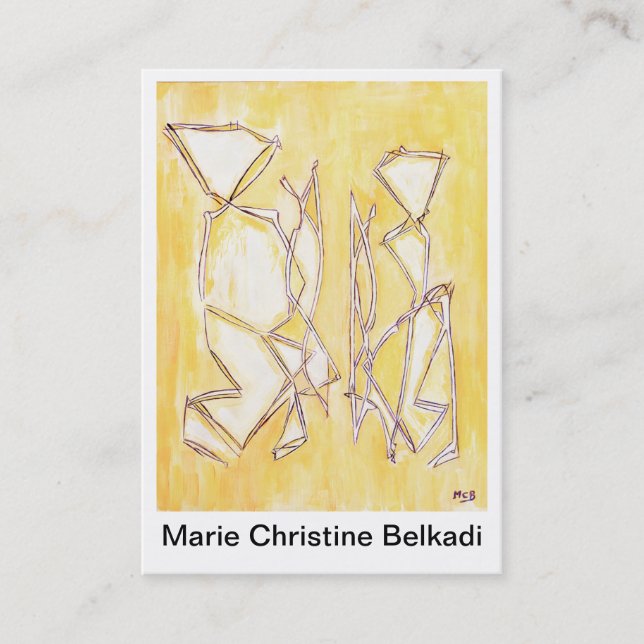 Cartes de visite d'art abstrait - petite note de (Devant)