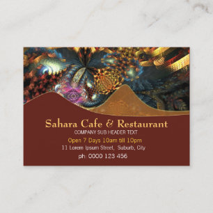 Cartes de visite d'art fractal Sahara Hills