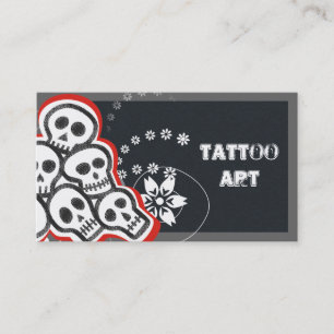 Cartes de visite d'art tatouage - Crânes