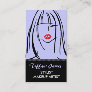 Cartes de visite d'artiste de liste/maquillage