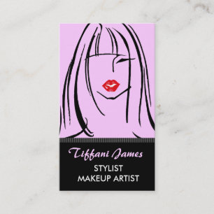 Cartes de visite d'artiste de liste/maquillage