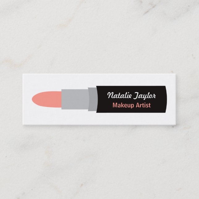 Cartes de visite d'artiste en maquillage à lèvre m (Devant)