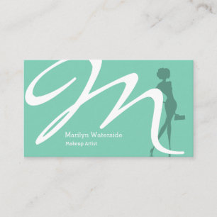 Cartes de visite d'artiste en maquillage cool