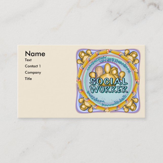 Cartes de visite d'assistant social (Devant)