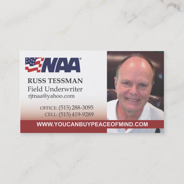 Cartes de visite d'assurance (Devant)