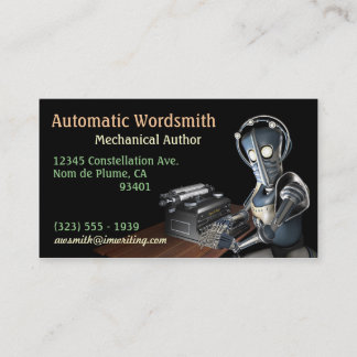 Cartes de visite d'auteur (robot)