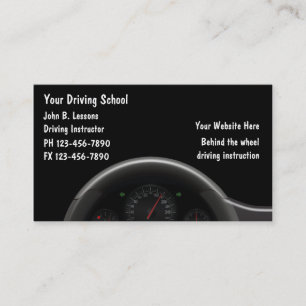 Cartes de visite d'auto-école