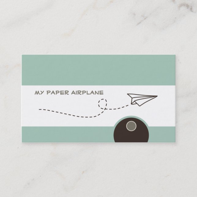 Cartes de visite d'avion papier (Devant)