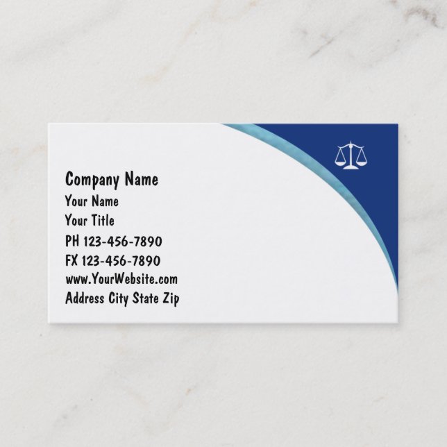 Cartes de visite d'avocat (Devant)