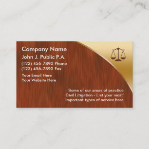 Cartes de visite d'avocat