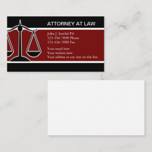 Cartes de visite d'avocat