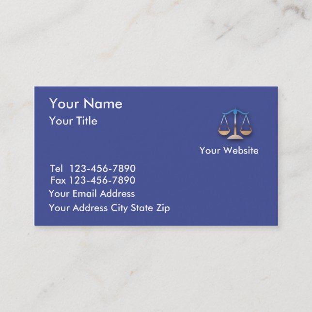 Cartes de visite d'avocat (Devant)