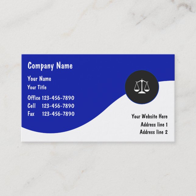 Cartes de visite d'avocat (Devant)