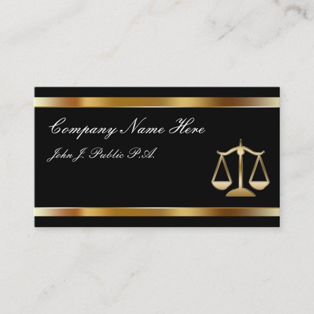 Cartes de visite d'avocat de classe (Devant)