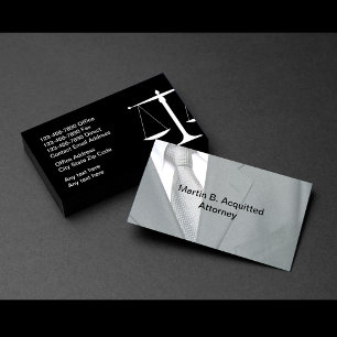 Cartes de visite d'avocat de la défense profession