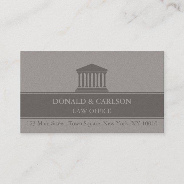 Cartes de visite d'avocat de palais de justice (Devant)