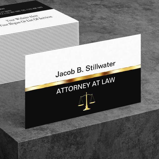 Cartes de visite d'avocat élégantes (Créateur téléchargé)