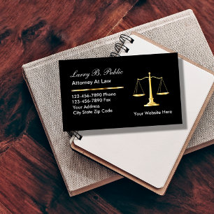 Cartes de visite d'avocat élégantes