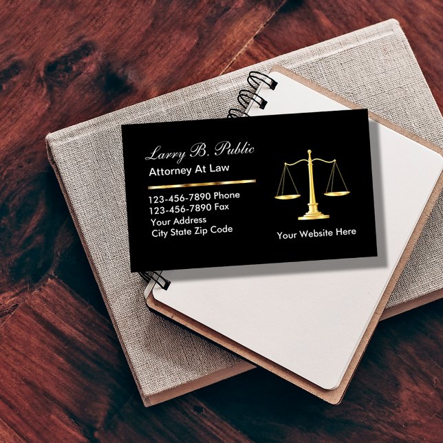 Cartes de visite d'avocat élégantes (Créateur téléchargé)