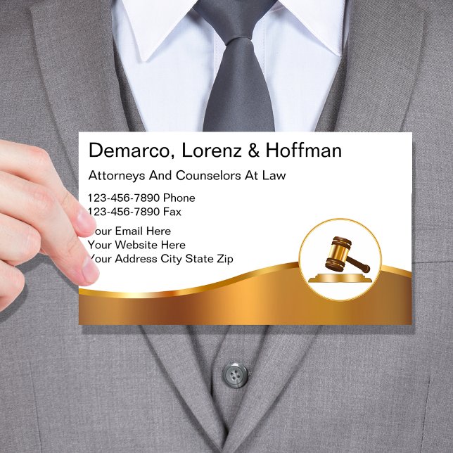 Cartes de visite d'avocat élégantes (Créateur téléchargé)