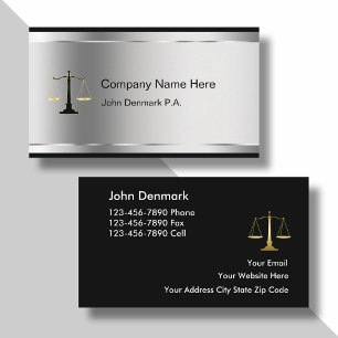 Cartes de visite d'avocat élégantes